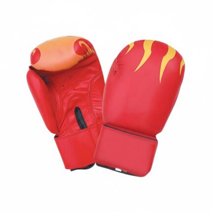 Boxing Gloves with Yellow Flames