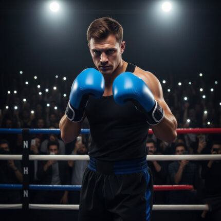 Leather Boxing Gloves with Black Palm